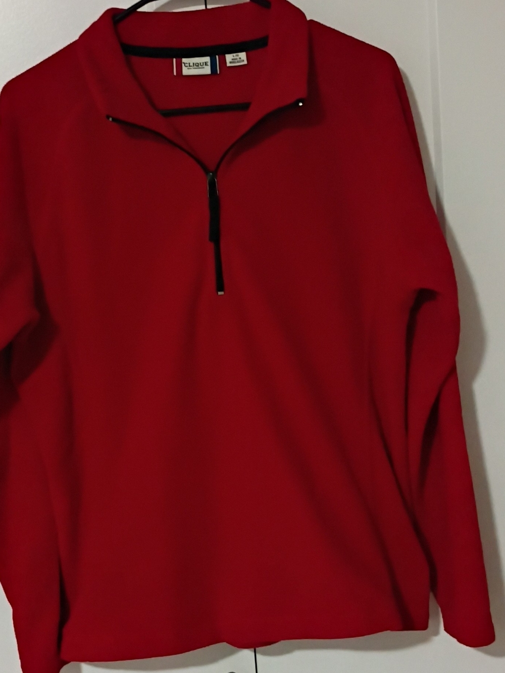 Clinique Men's Red Zip-Up Pullover